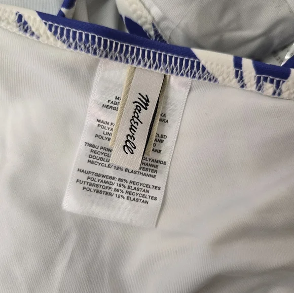 NWOT Madewell Second Wave Square Tank One Piece Swimsuit- Tropical Floral, XL - Picture 8 of 11